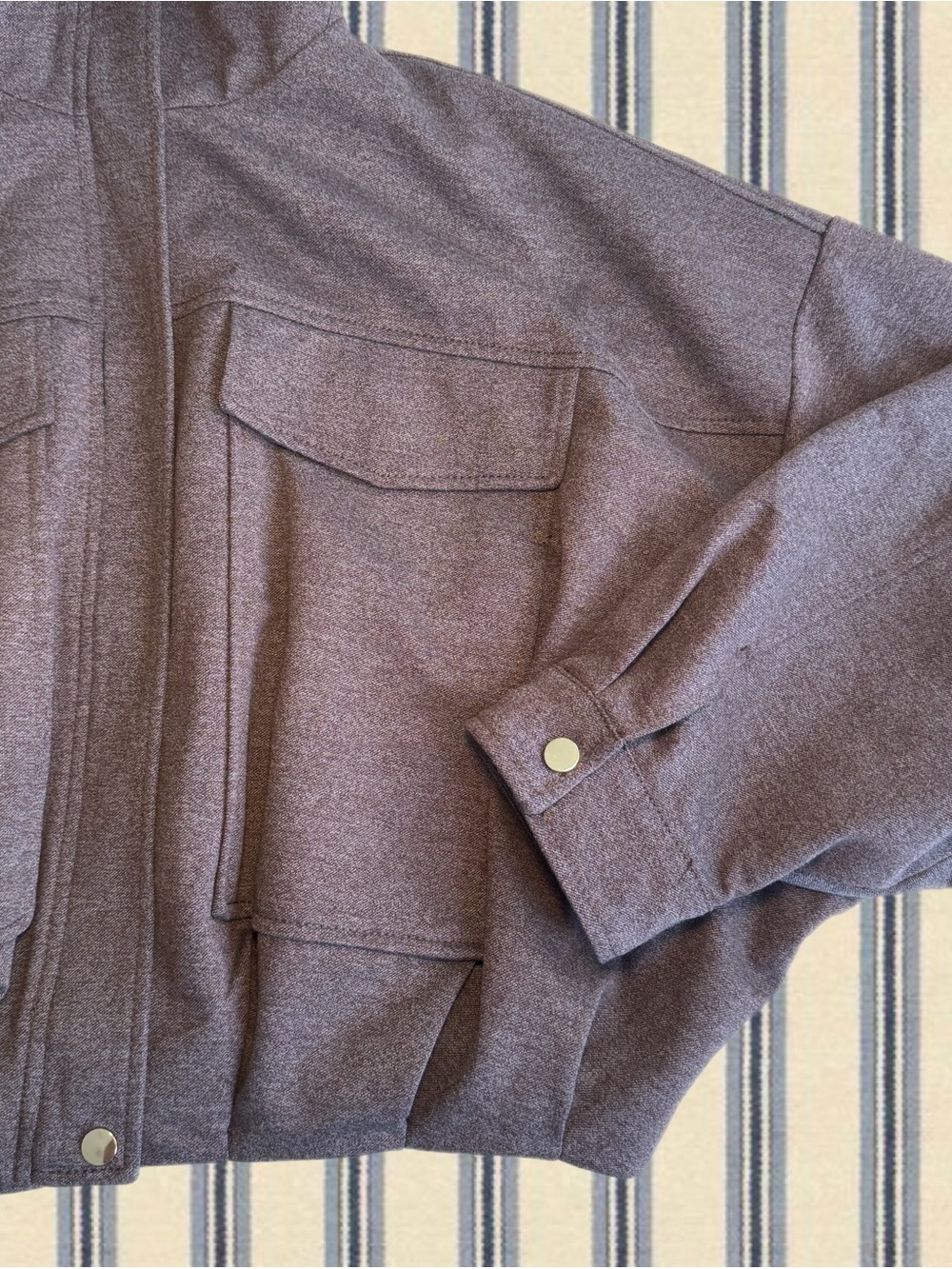 Zara Brown Funnel Neck Bomber Jacket - Picture 5 of 10